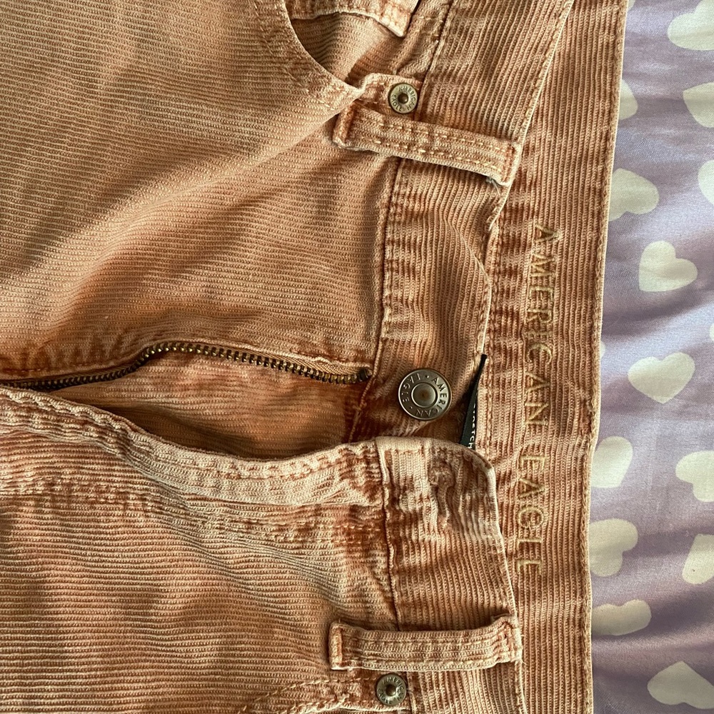 Pink Corduroy American Eagle Mom Jeans